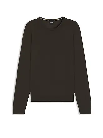 BOSS | Pull coupe slim LENO-P | dunkelgrün